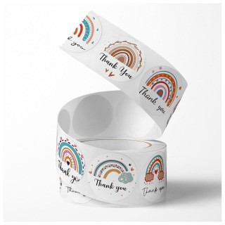 Dúhové nálepky THANK YOU - 500 ks