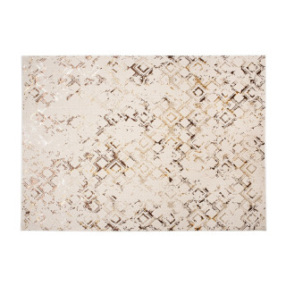 Krem preproga z zlatim vzorcem