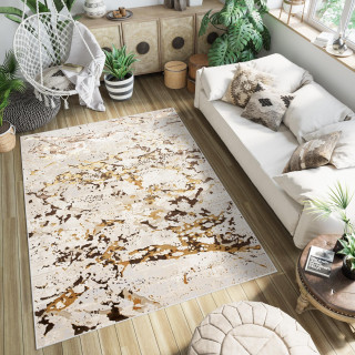 Preproga z modernim vzorcem v nežnih barvah