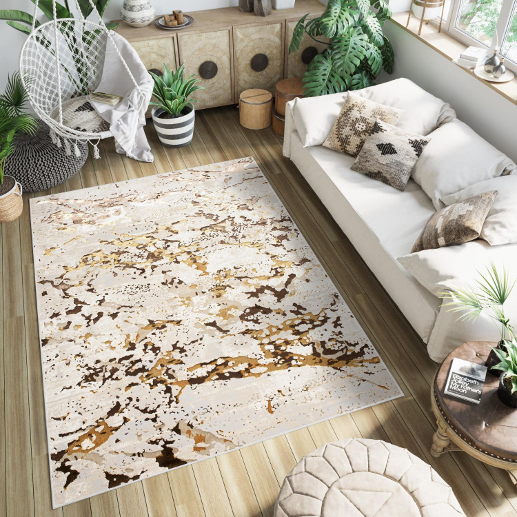 Preproga z modernim vzorcem v nežnih barvah