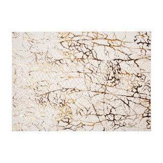 Krem preproga z zlatim vzorcem