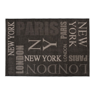 Preproga z napisi v črni barvi