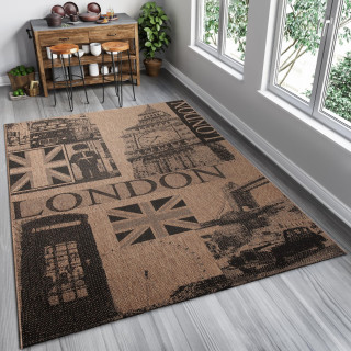 Rjava moderna preproga - London