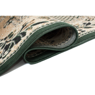 Zelený moderný koberec s kvetovaným vzorom