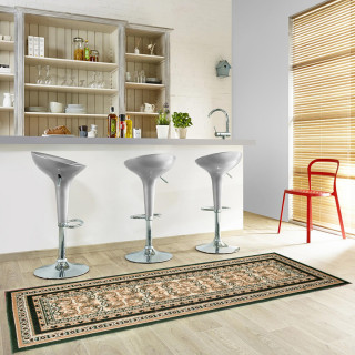 Moderný koberec zelenej farby