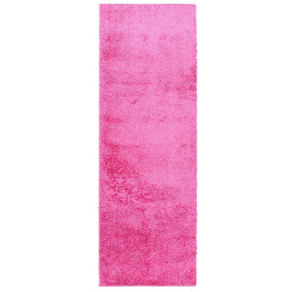 Metrážny ružový shaggy koberec