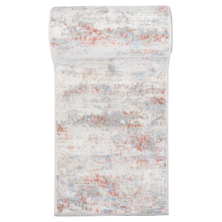 Bielo-oranžový metrážny koberec