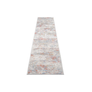 Bielo-oranžový metrážny koberec