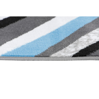 Sivo-modrý metrážny koberec