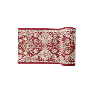 Červený metrážny koberec v štýle vintage