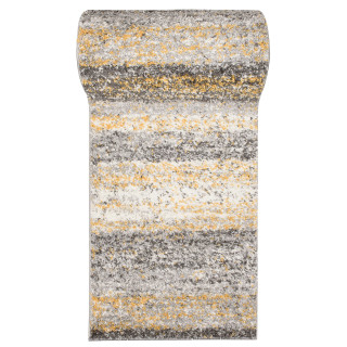 Sivo-oranžový metrážny koberec