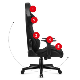 Čierne herné kreslo Huzaro FORCE 7.6 Black