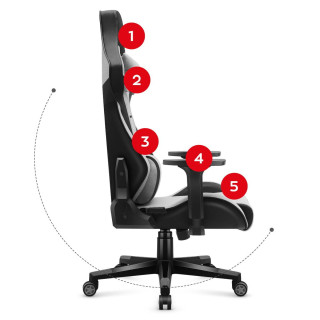 Sivé herné kreslo Huzaro FORCE 7.6 Grey