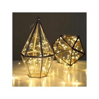 Teplé biele LED svetielka na drôtiku - 5 m