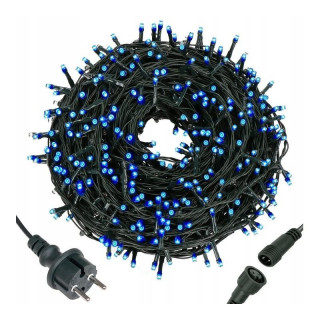Vianočné modré LED svetielka - 16 m