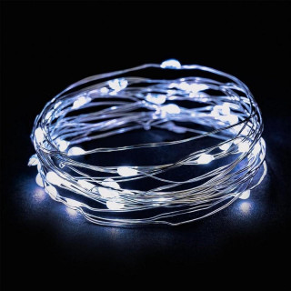 Studené biele LED svetielka na drôtiku - 2 m