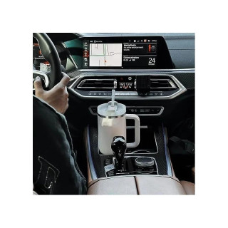 Termohrnček so slamkou v hráškovej farbe