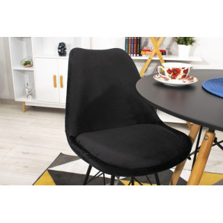 Čierny okrúhly stôl - 80 cm