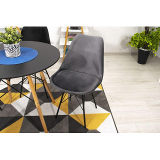 Čierny okrúhly stôl - 80 cm