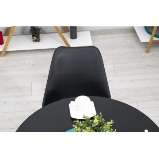 Čierny okrúhly stôl - 80 cm