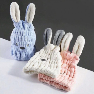 Svetlomodrý turban na vlasy - králik