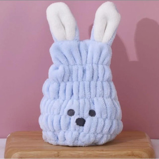 Svetlomodrý turban na vlasy - králik