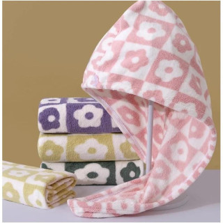 Uterák na vlasy v ružovo-bielej farbe