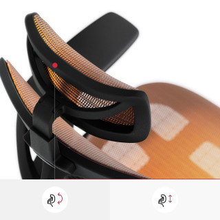 Kancelárske kreslo Diablo V-BASIC čierno-oranžovej farby