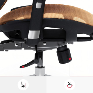 Kancelárske kreslo Diablo V-BASIC čierno-oranžovej farby