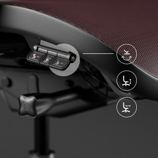 Ergonomické čierno-bordové kreslo Diablo V-COMMANDER