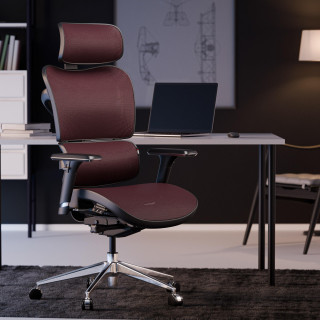 Ergonomické čierno-bordové kreslo Diablo V-COMMANDER