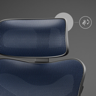 Čierno-modré ergonomické kreslo Diablo V-COMMANDER