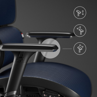 Čierno-modré ergonomické kreslo Diablo V-COMMANDER