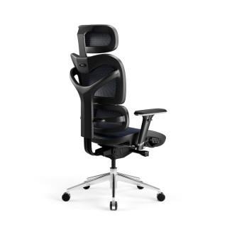 Čierno-modré ergonomické kreslo Diablo V-COMMANDER