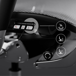 Ergonomické čierno-biele kreslo Diablo V-MASTER