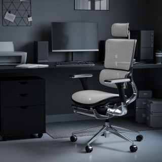 Ergonomické čierno-biele kreslo Diablo V-MASTER