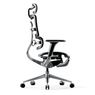 Ergonomické čierno-biele kreslo Diablo V-MASTER