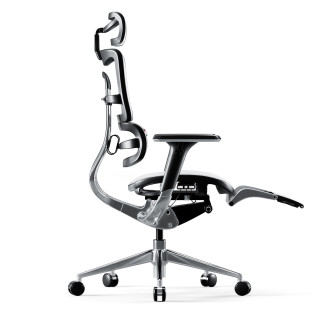 Ergonomické čierno-biele kreslo Diablo V-MASTER