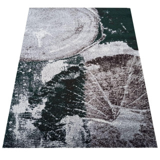 Moderný koberec so vzorom sivozelenej farby
