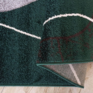 Koberec so vzorom zelenej farby