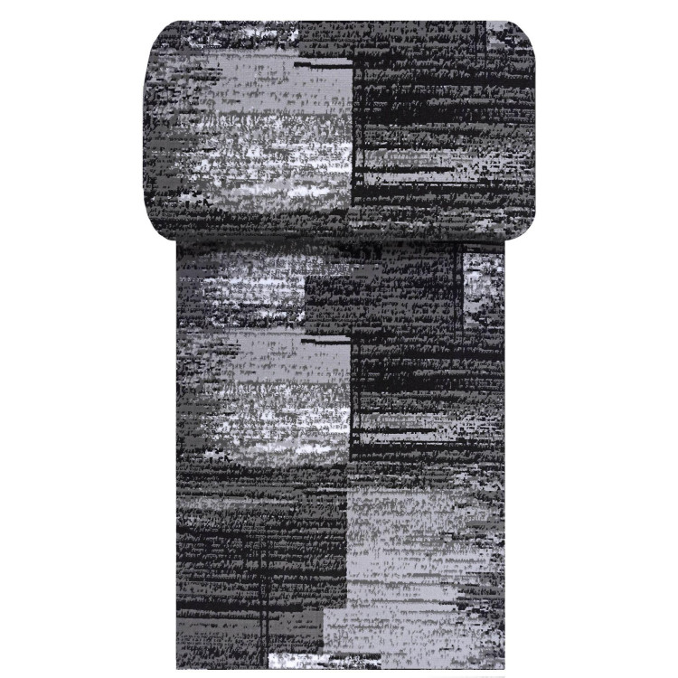 Sivý moderný koberec so vzorom