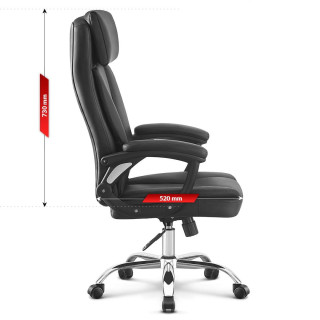 Čierne kancelárske kreslo HELLS Chair HC- 1023