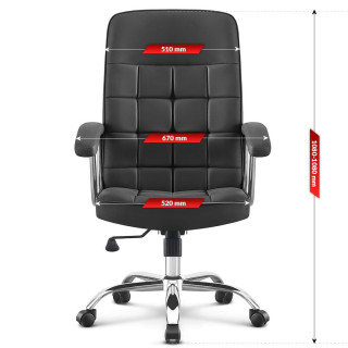 Čierne kancelárske kreslo HELLS Chair HC- 1020