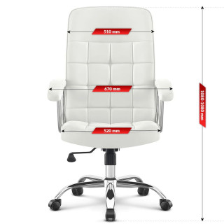 Biele kancelárske kreslo HELLS Chair HC- 1020
