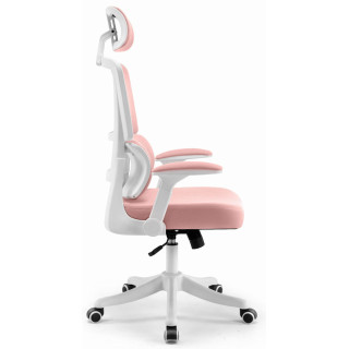 Kancelárske ružovo-biele kreslo HELLS CHAIR HC- 1011