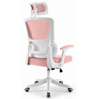 Kancelárske ružovo-biele kreslo HELLS CHAIR HC- 1011