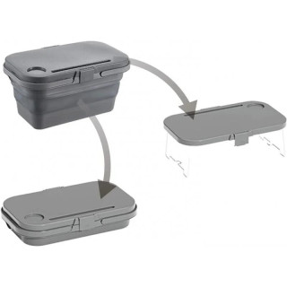 Sivý skladací piknikový kôš 3v1
