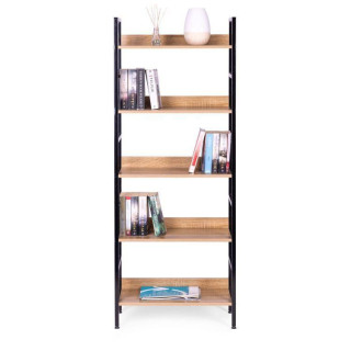 Vysoký kovový regál s 5 policami