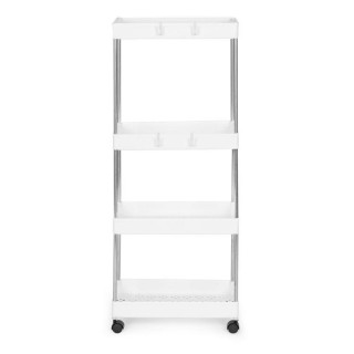 Plastový policový regál na kolieskach