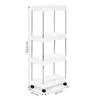 Plastový policový regál na kolieskach